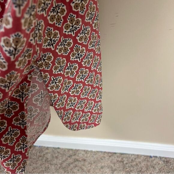 J. Jill Pink and White Patterned Long Sleeve Dress - Picture 5 of 8